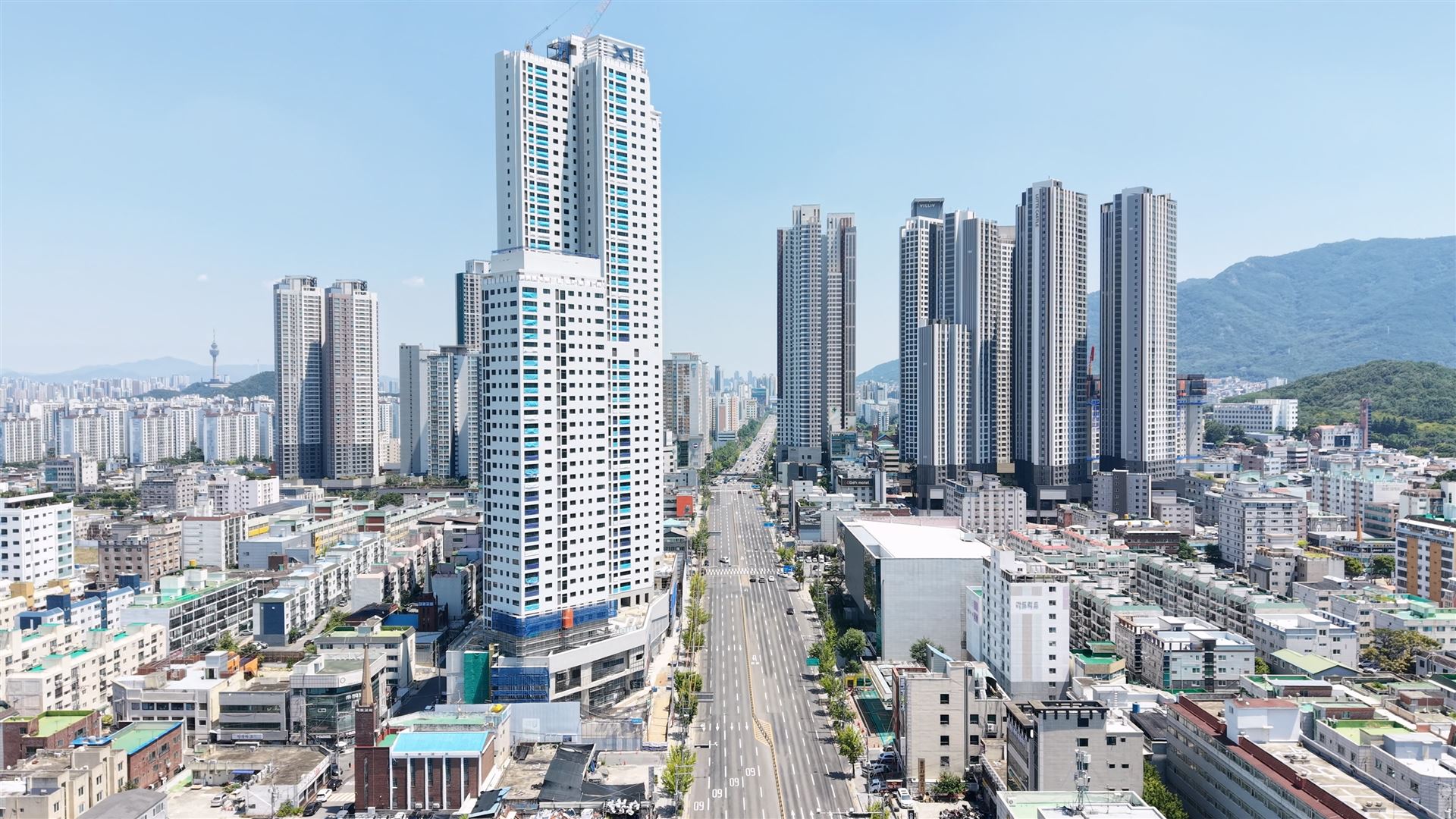 달서자이 제니크 도로와 단지 드론 사진